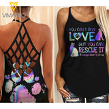Rescue Stories Criss-Cross Open Back Camisole Tank Top TKERH