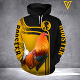 Rooster Yellow Black Hoodie HSEGH