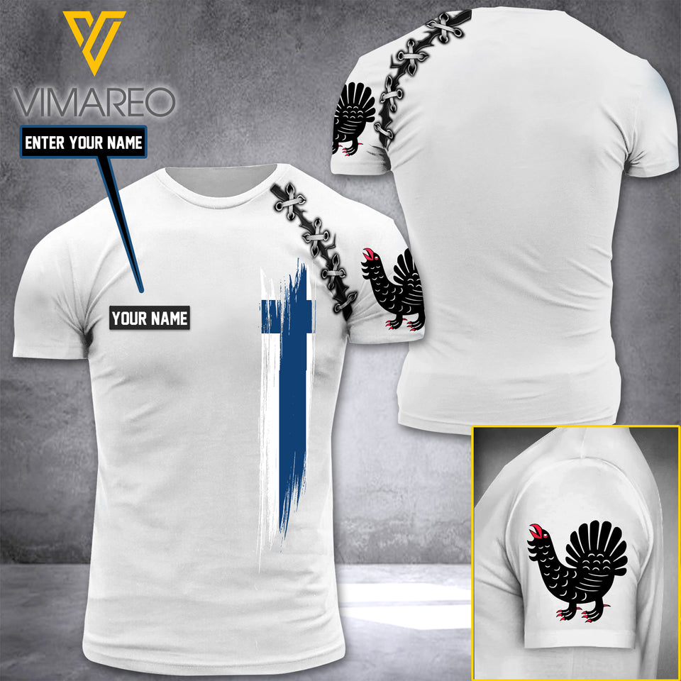 PERSONALIZED Finland TSHIRT 3D PRINTED JUL-NL28