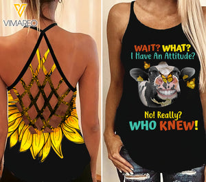 Attitude Criss-Cross Open Back Camisole Tank Top KXSGER