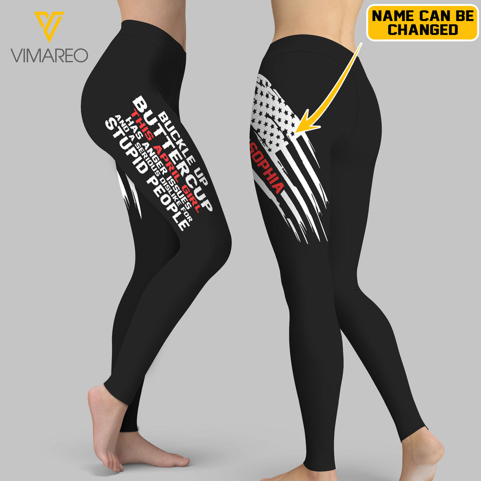 PERSONALIZED THIS APRIL GIRL HAS ANGER ISSUES LEGGING QTVQ0103
