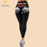 Taken by a crazy Electrician Criss-Cross Open Back Camisole Tank Top Legging