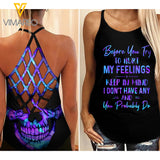 Girl Criss-Cross Open Back Camisole Tank Top GHMFL