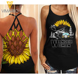 Wander Camping Criss-Cross Open Back Camisole Tank Top NJEHG