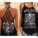 May Girl Criss-Cross Open Back Camisole Tank Top CCMHE